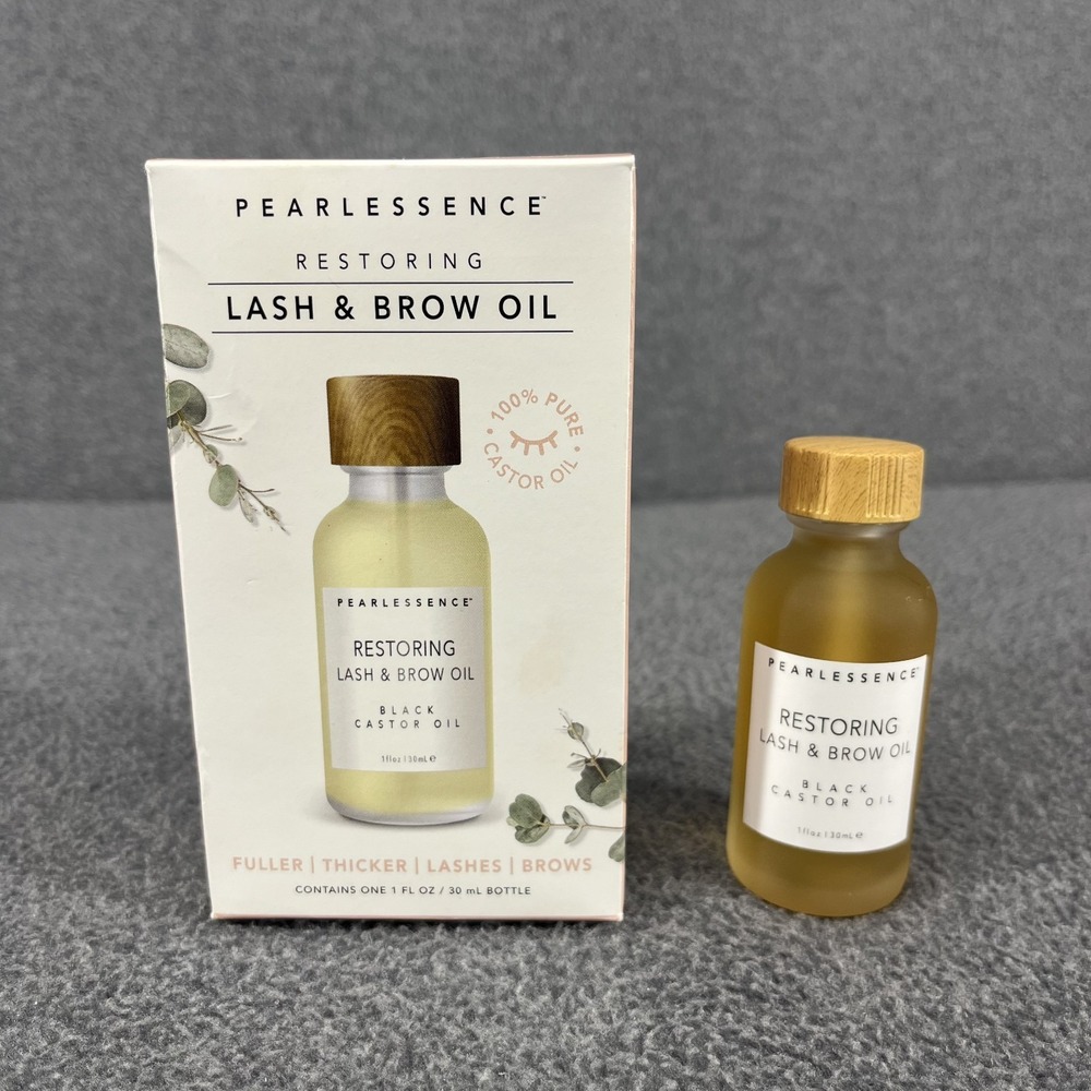 Pearlessence Restoring Lash & Brow Oil Black Castor Oil 1 fl‎ oz / 30 mL